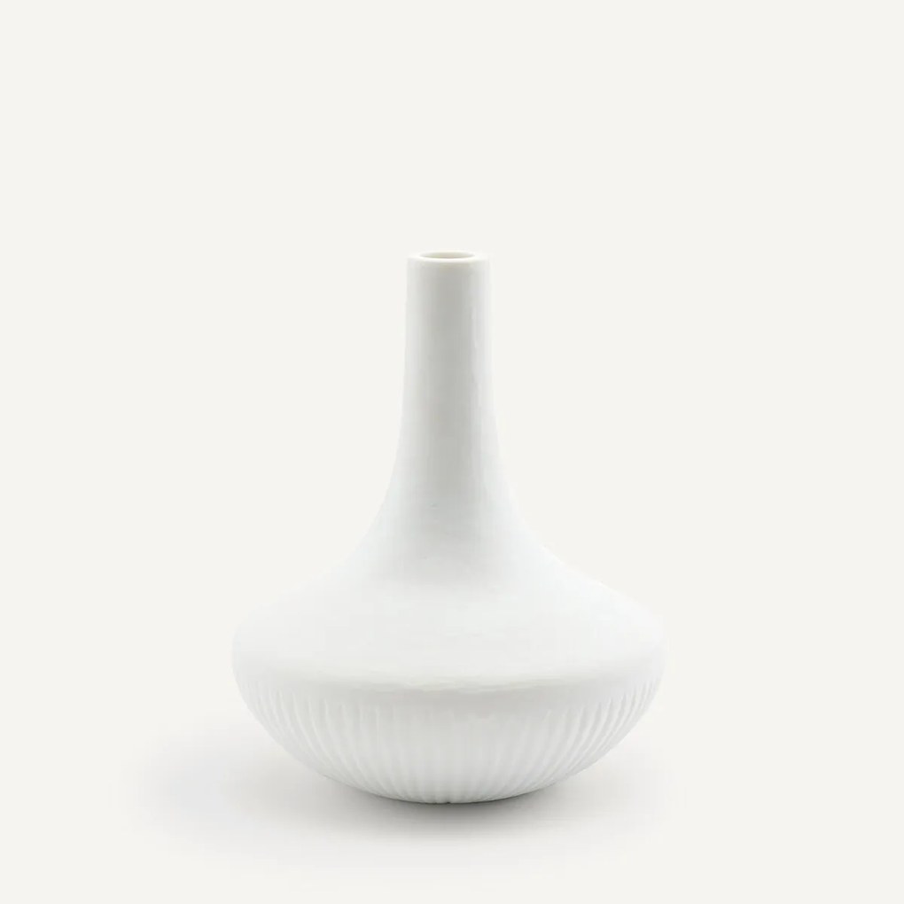 Vaas in ondoorzichtig glas met groeven, Mistrie