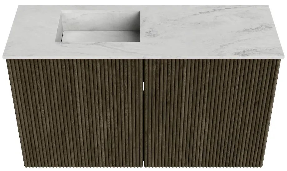 Mondiaz Joya DLux 70cm toiletmeubel shadow met wastafel faye links zonder kraangat opalo