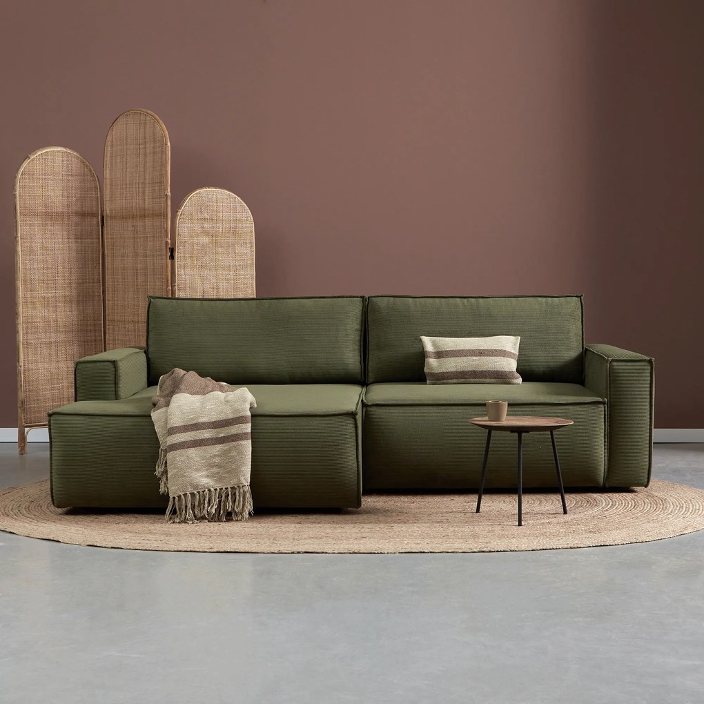 Groene Slaapbank Chaise Longue Links