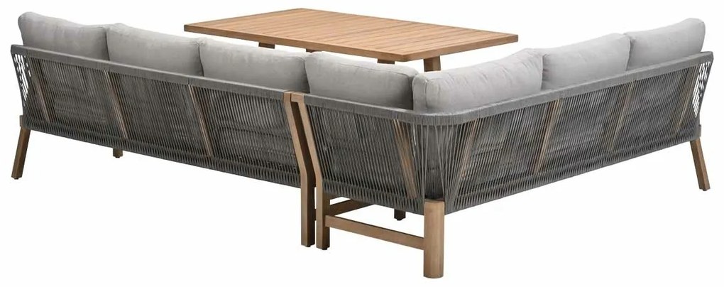 Garden Impressions Alora lounge dining set 3-delig links - grey sand