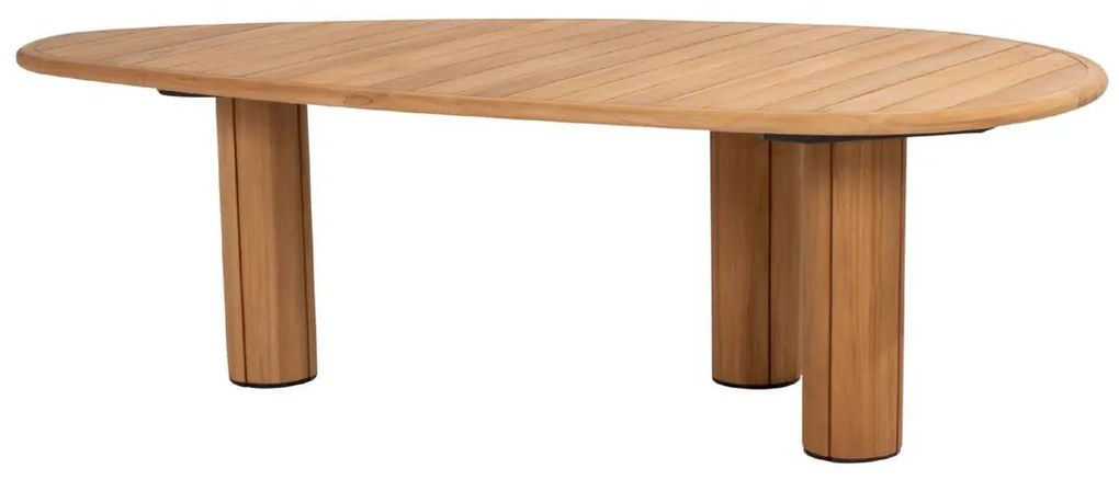 Taste by 4 Seasons Corsica teakhouten tuintafel met kiezelvormig blad 240 x 130 cm  Tuintafel    houtkleur weerbestendig