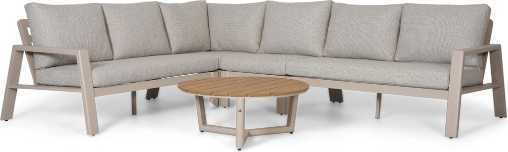 Hoek loungeset 6 personen Aluminium Zand/Beige  Lifestyle Garden Furniture Melone