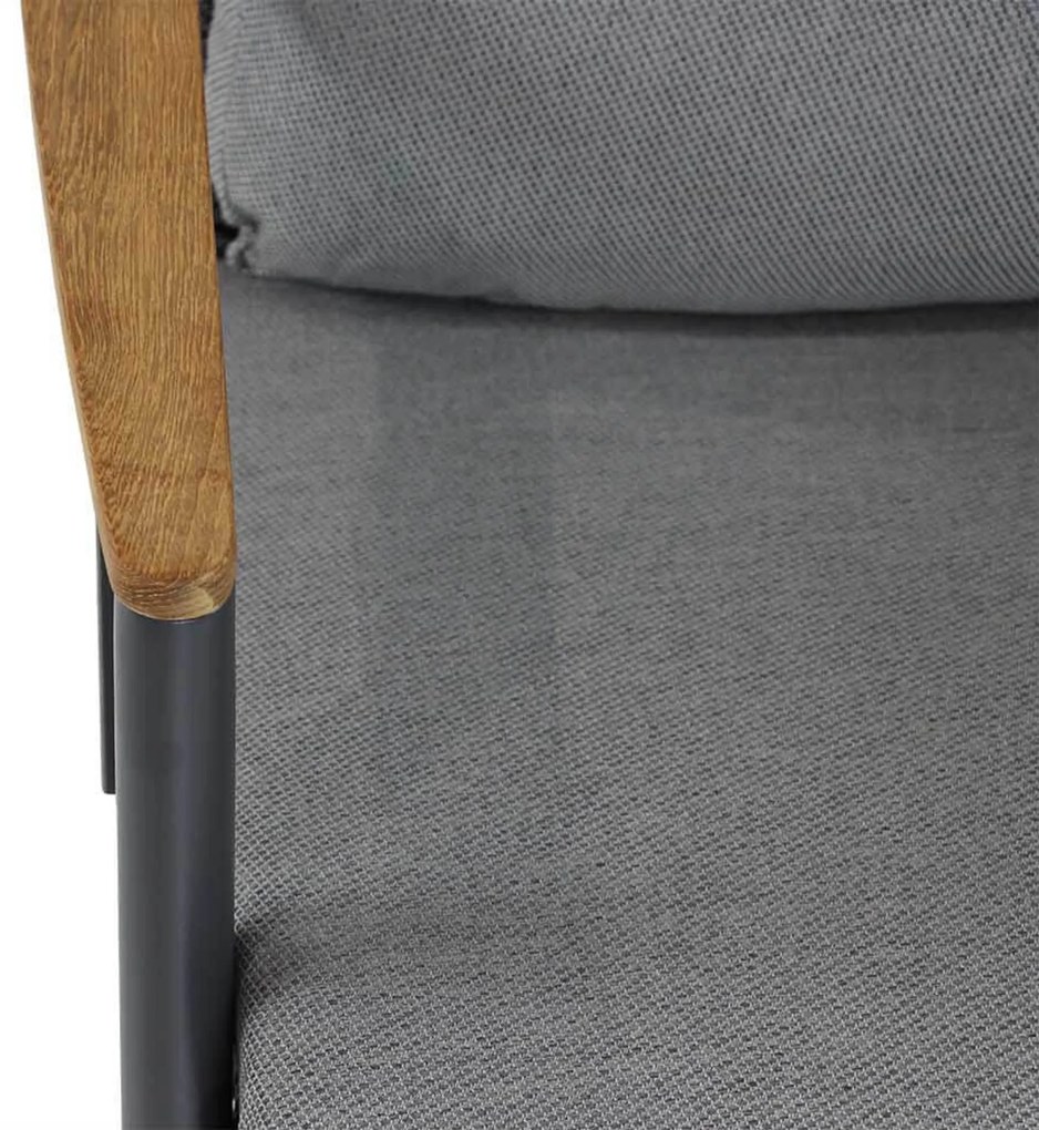 Tuinset Ronde Tuintafel 6 personen 150 cm Aluminium/rope Grijs Coco Ralph/Fabriano