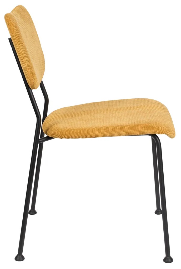 Zuiver Benson Design Eetkamerstoel Okergele Stof