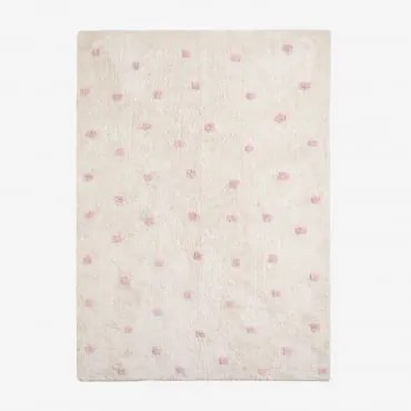 Rechthoekig Vloerkleed 125x170 Cm Van Katoen Jankiel Kids Roze – Pioen - Sklum