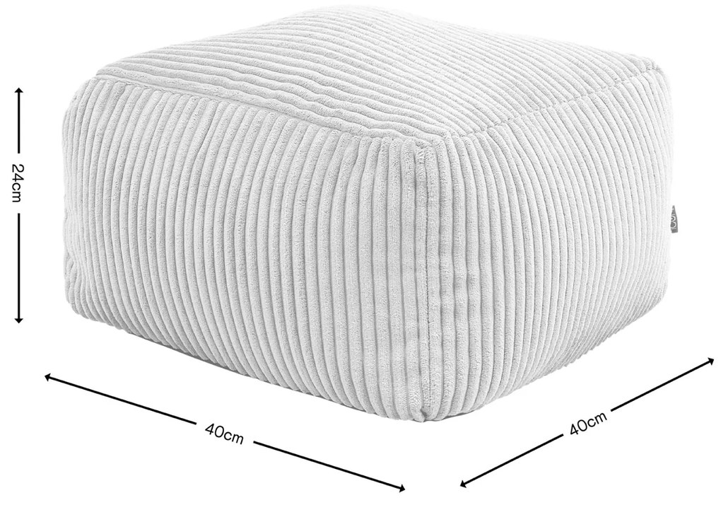Icon Amara Jumbo Cord Square Footstool Bean Bag, Terracotta