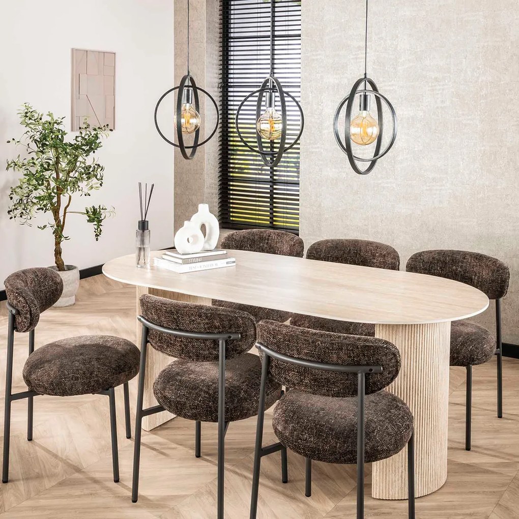 Eettafel Hanglamp Cirkels Zwart
