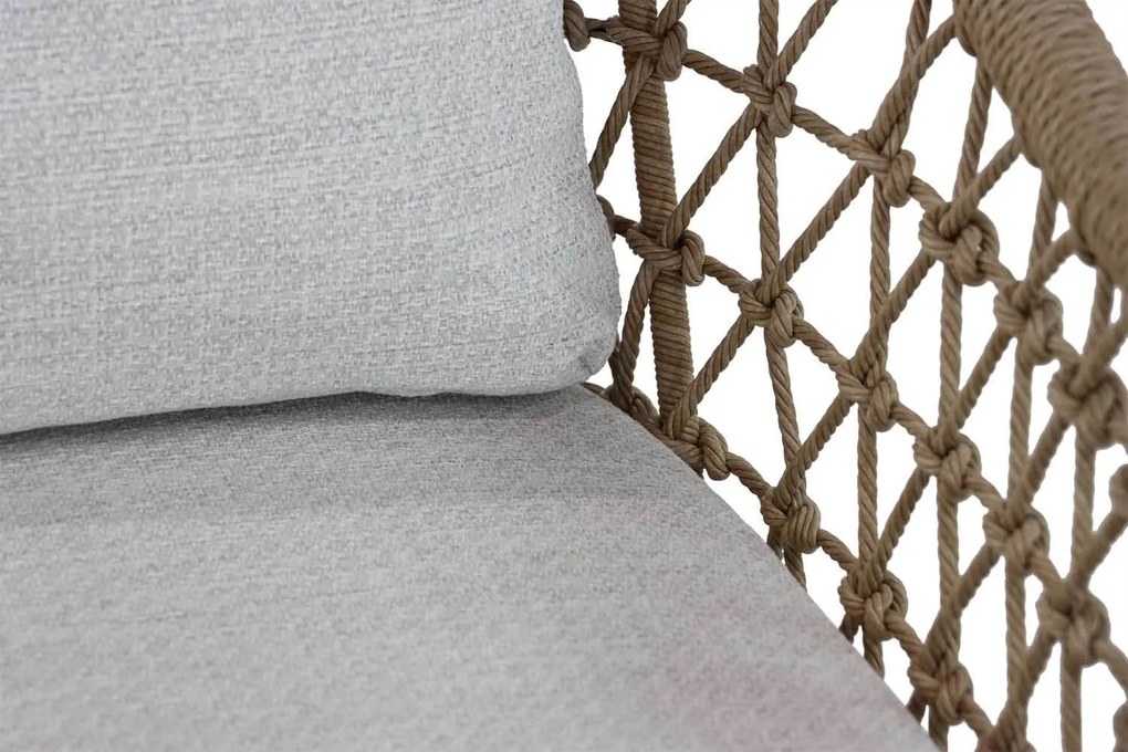 Tuinstoel Aluminium/wicker Taupe-naturel-bruin Coco Bali