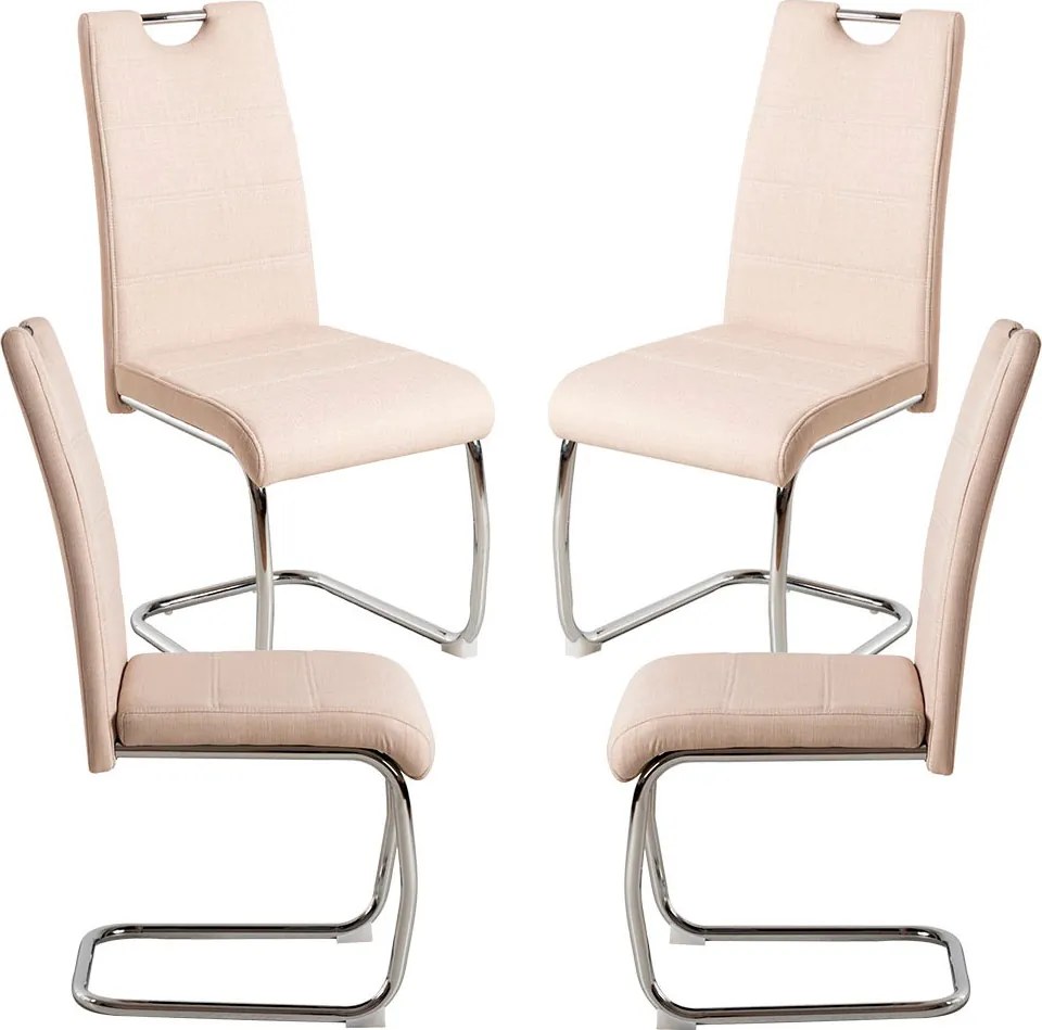 Set 4 Hallen Stoffen Stoelen