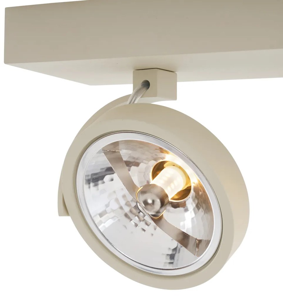 Moderne plafondSpot / Opbouwspot / Plafondspot beige G9 rond draai- en kantelbaar 3-lichts - Go Modern G9 Binnenverlichting Lamp