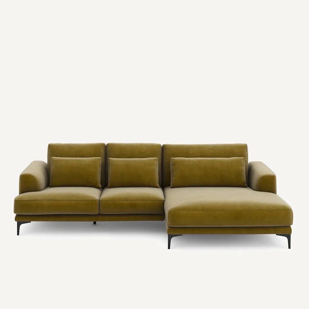 XL hoekbank rechts in fluweel, MARSILE