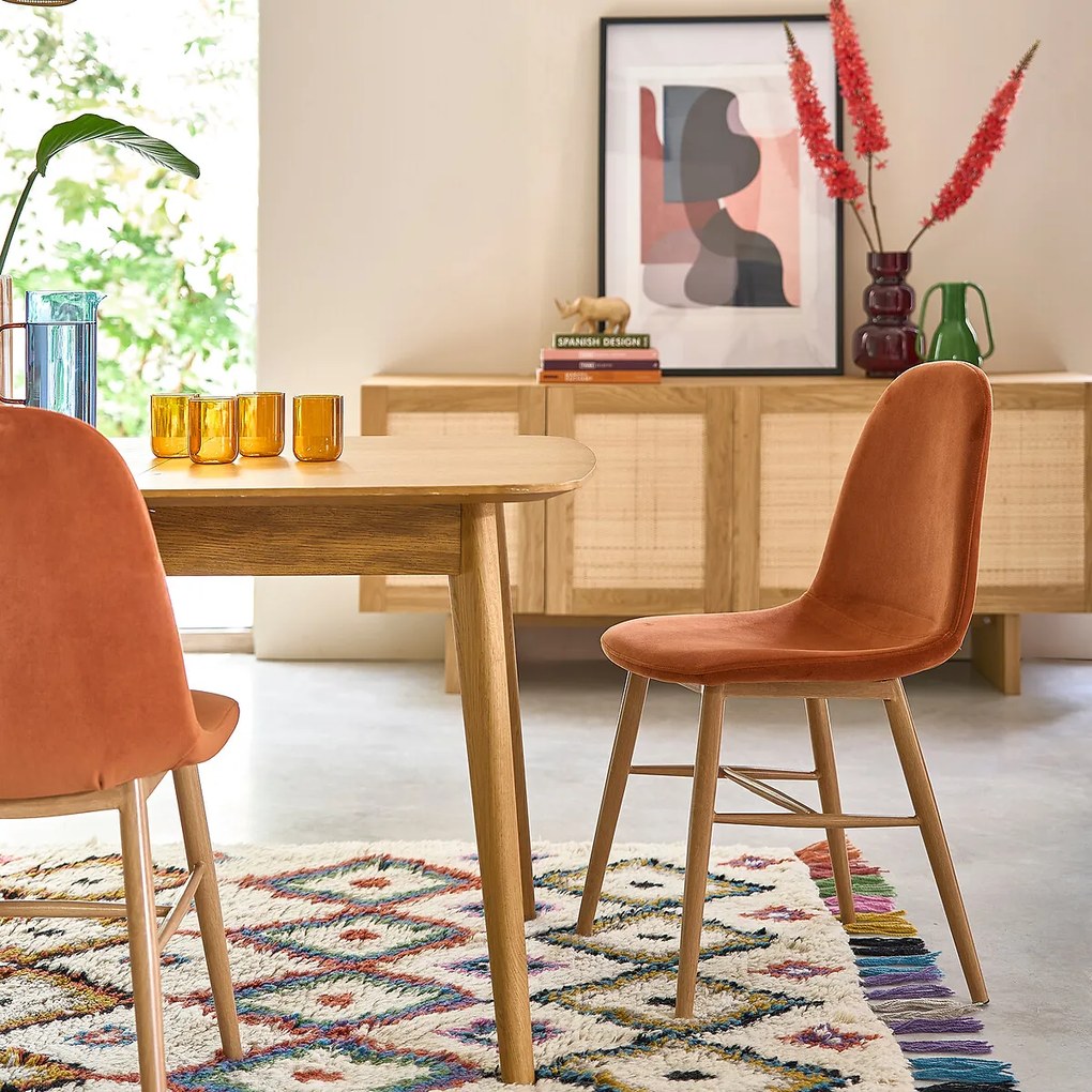 Set van 2 fluwelen stoelen, Polina