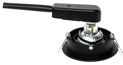 Set van 6 Moderne inbouwspot zwart - Rondoo