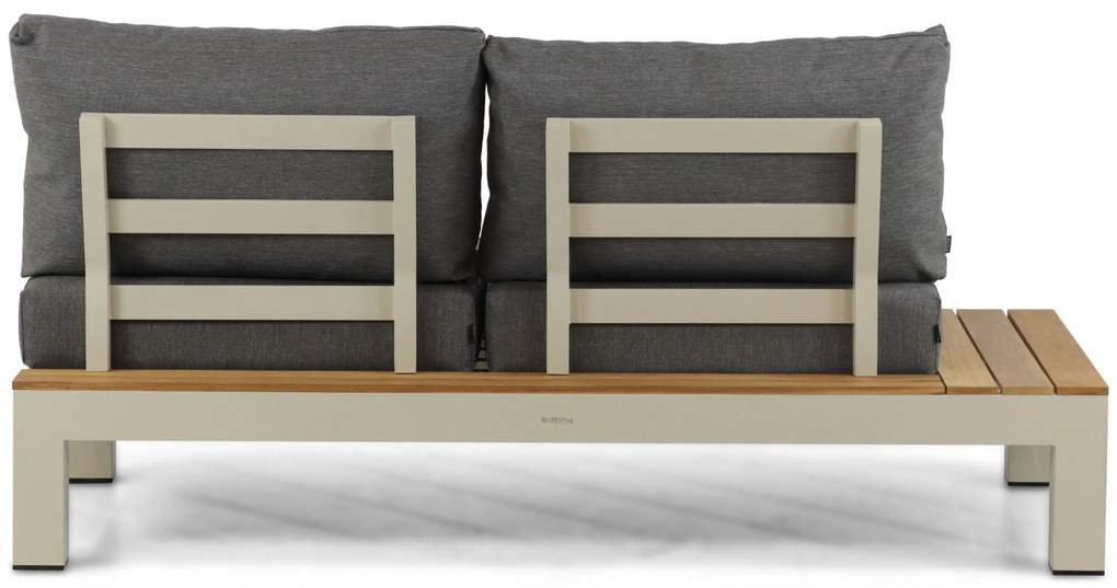 Loungeset 6 personen Aluminium/Teak Taupe Lifestyle Garden Furniture Vittoria