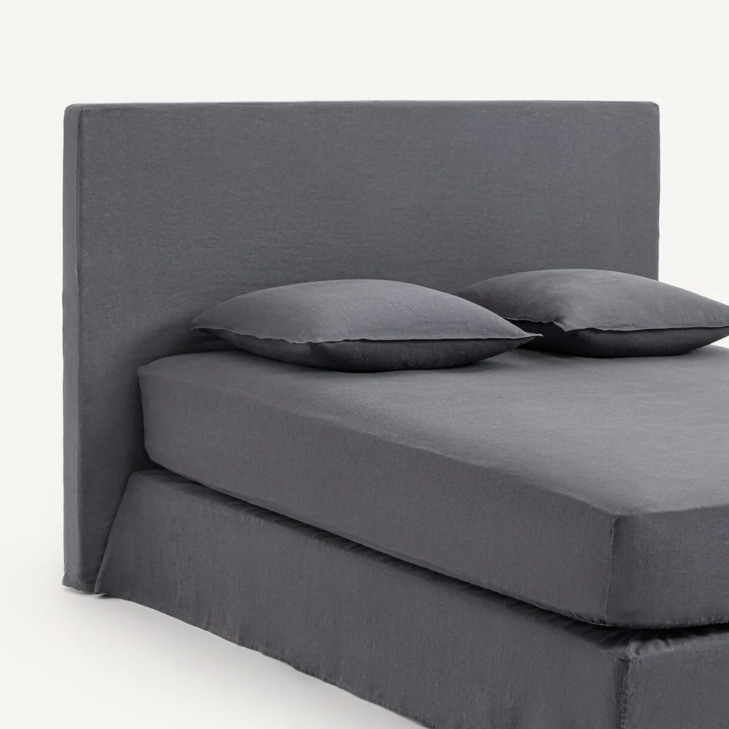 Hoes in zuiver linnen voor hoofdbord Stadia, hoogte 120 cm