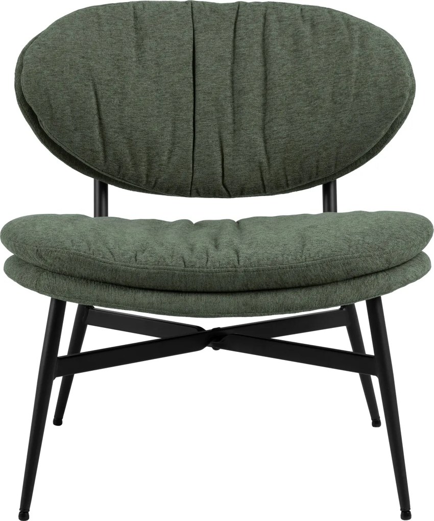 SOPHIA Groen (stof Apia 352)/zwart onderstel - RELAXFAUTEUIL STOEL VOOR DE WOONKAMER/HET KANTOOR MET BEKLEDING