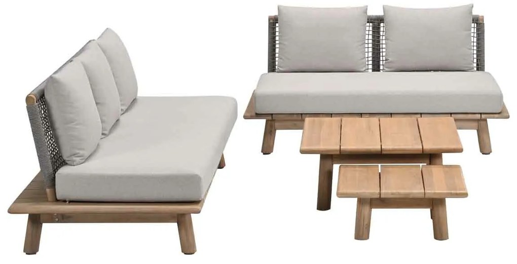 Garden Impressions San Namut loungeset 4-delig - grey sand