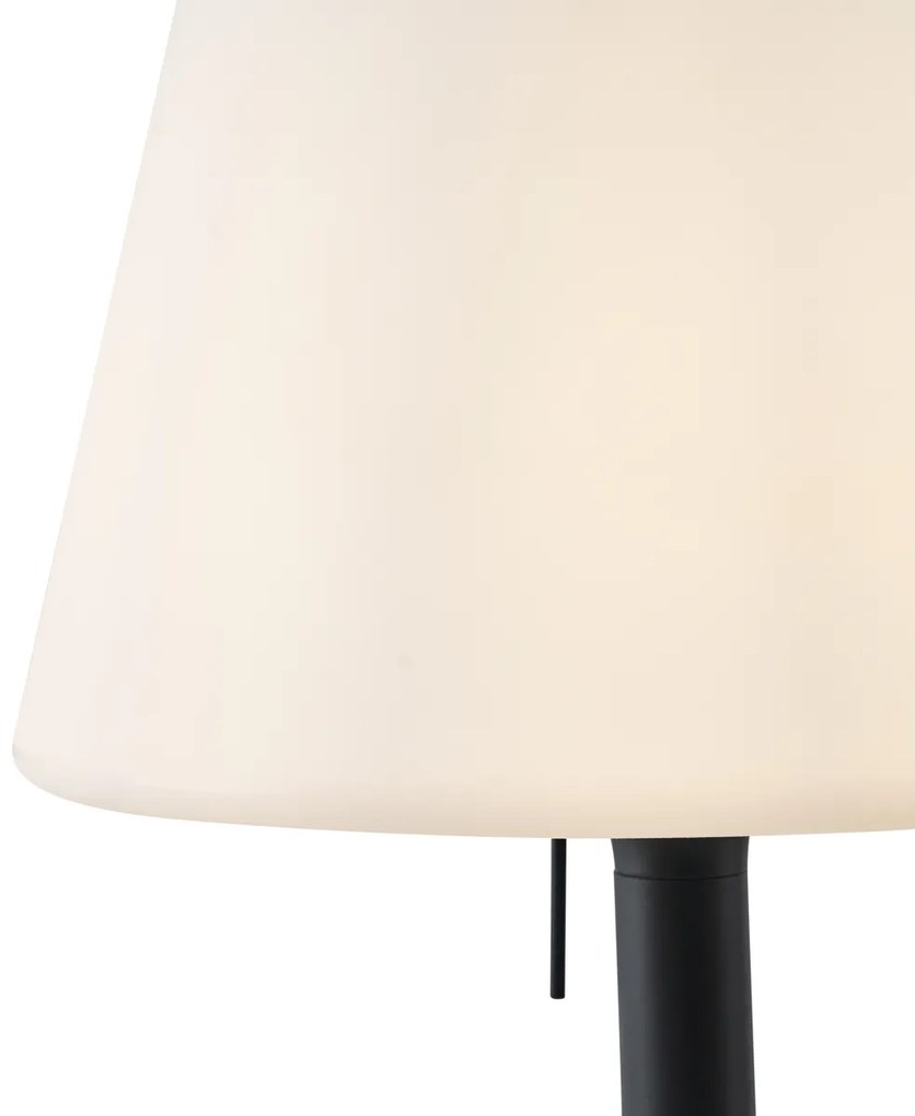 Moderne buiten vloerlamp zwart met witte kap IP44 - Big Virginia Modern E27 IP44 Buitenverlichting