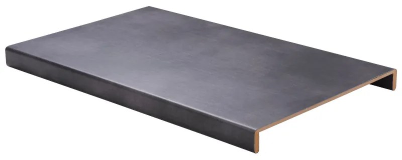 Overzettreden met neus (2 stuks) | PVC toplaag | Steen zwart | 140 x 60 cm