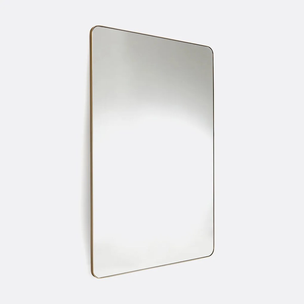 Rechthoekige metalen spiegel, breedte 80 x hoogte 120 cm, IODUS