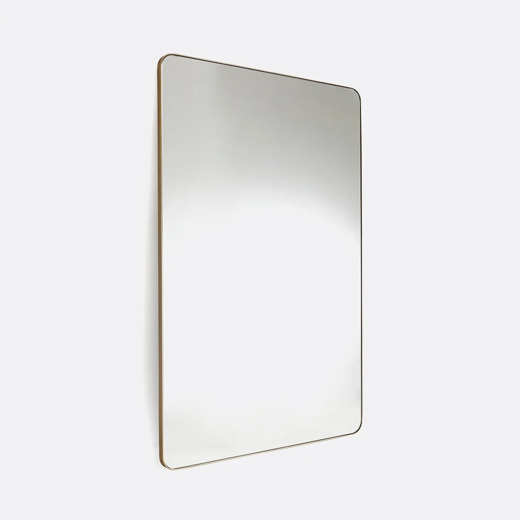Rechthoekige metalen spiegel, breedte 80 x hoogte 120 cm, IODUS