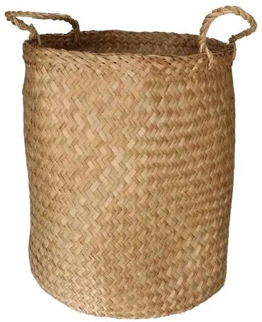 Mand met hengsels, zeegras, naturel, middel