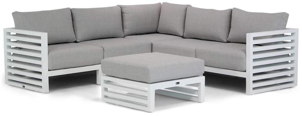 Hoek loungeset 5 personen Aluminium Wit Santika Furniture Santika Jaya