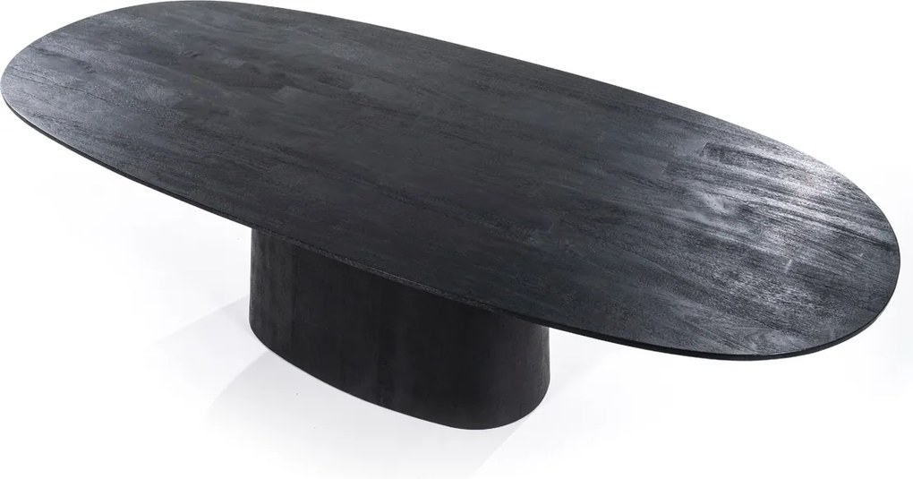 Ovale Eettafel Zwart 250 Cm - 250 X 110cm.