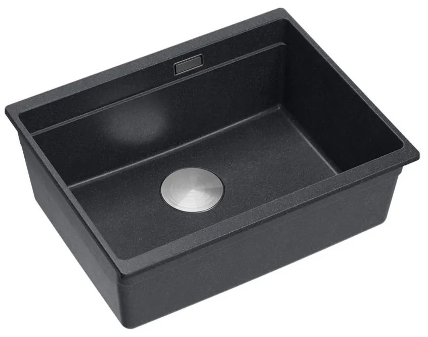 granieten spoelbak Logan 100 Black Metallic