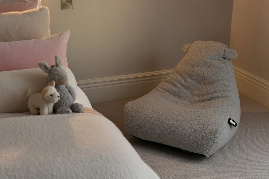 Kinder Zitzak Mini Teddy - Soft Grey