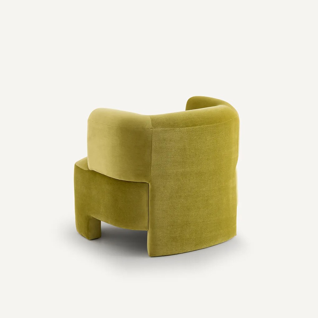 Fauteuil in fluweel, klein model, Darrel