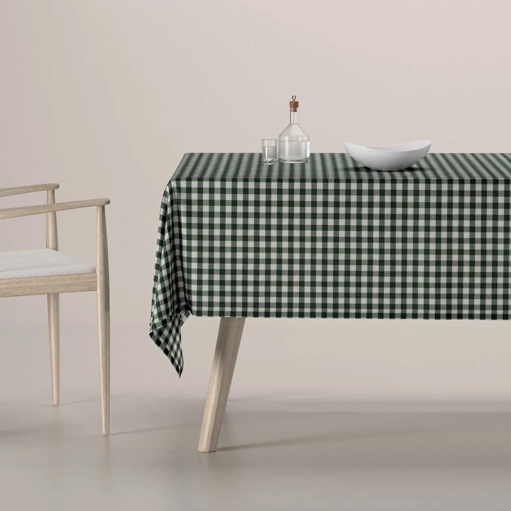 Dekoria Rechthoekig tafelkleed, zielono biała kratka (1,5x1,5cm), 100 x 100 cm
