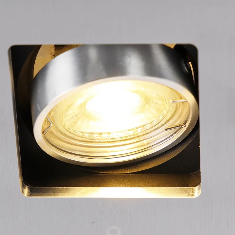 Smart inbouwspot aluminium incl. WiFi GU10 kantelbaar - Qure