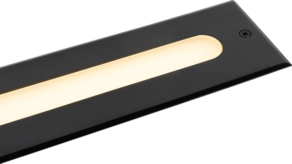 Moderne grondspot zwart 50 cm incl. LED IP65 - Eline