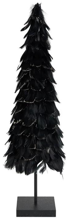 Kerstboom veren - zwart - 52 cm