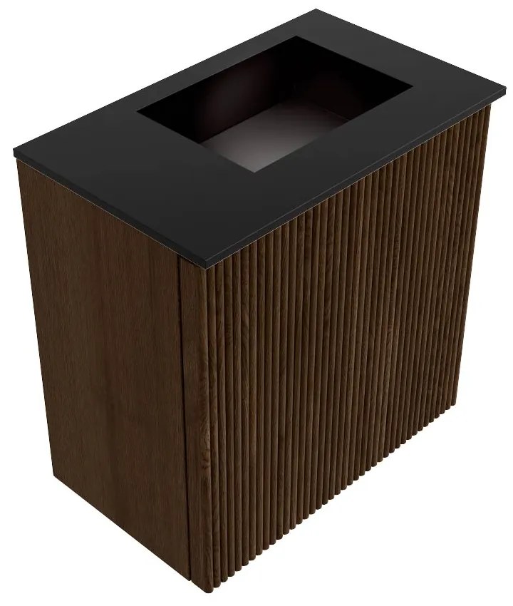 Mondiaz Joya 40cm toiletmeubel walnut met wastafel faye rechts 1 kraangat urban