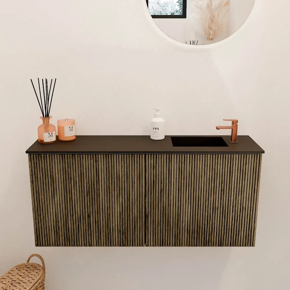 Mondiaz Joya 90cm toiletmeubel dusk met wastafel faye rechts 1 kraangat urban
