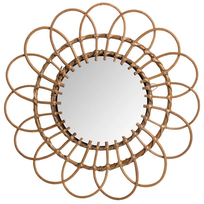 Spiegel rotan lijst - 50 cm
