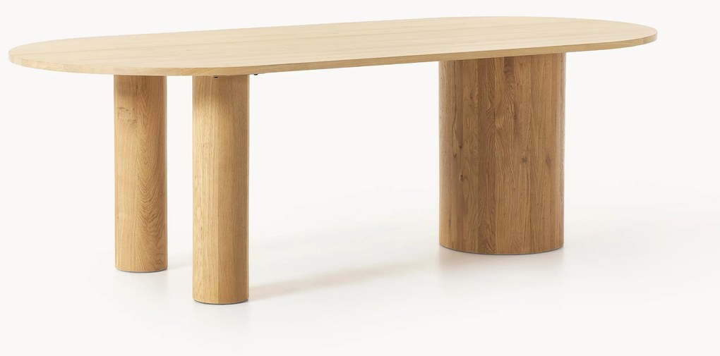 Ovale eettafel Dunia van eikenhout