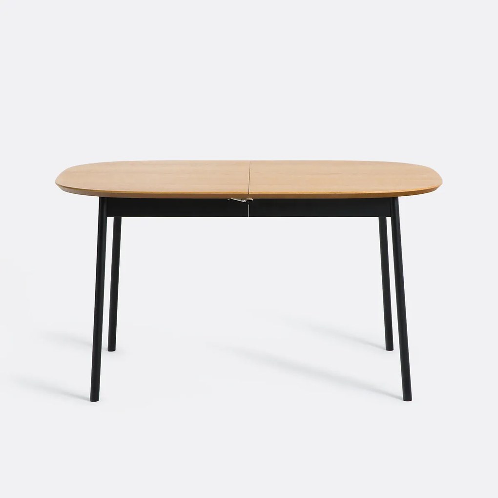 Uittrekbare eettafel, eikenfineer, 4 tot 8 couverts, AMORINO