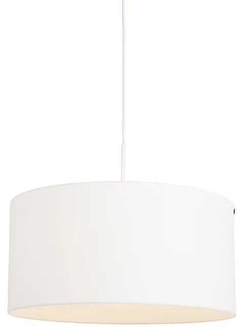 Moderne hanglamp wit met witte kap 50 cm - Combi 1