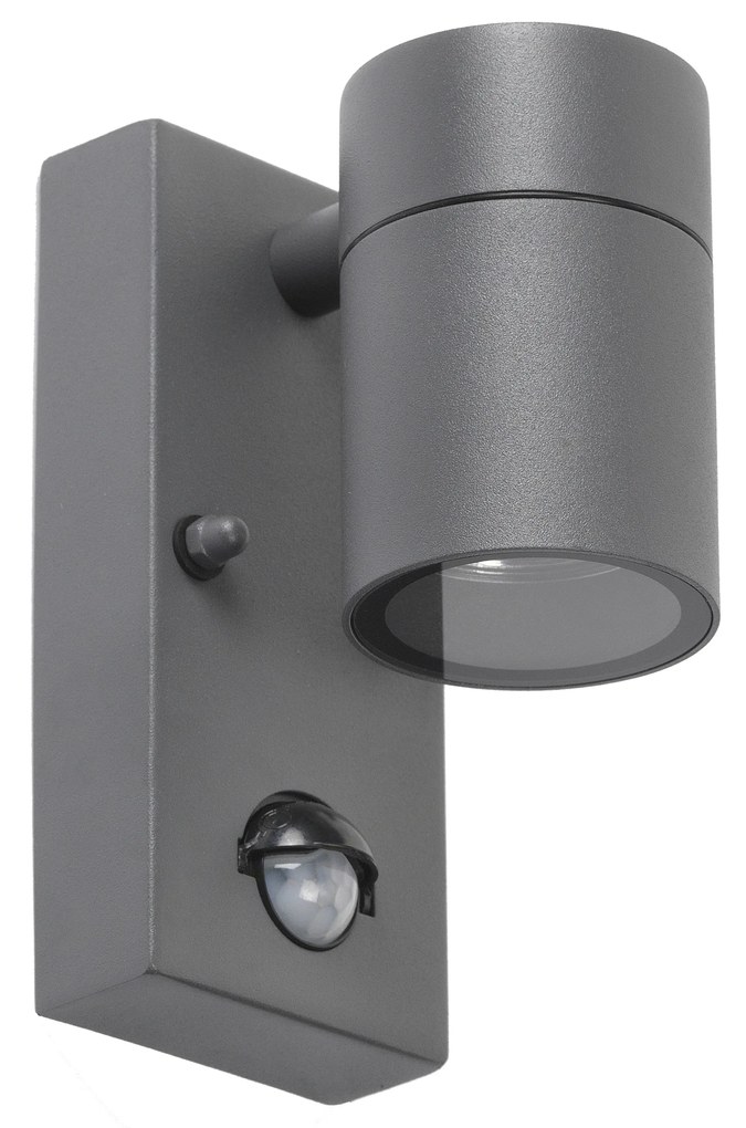 Buitenwandlamp antraciet IP44 met bewegingssensor - Solo