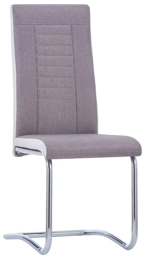 vidaXL Eetkamerstoelen 4 st stof taupe