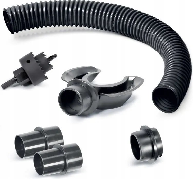 Prosperplast Icanset Aansluitkit voor regenwatertank - Zwart - 50 cm slang -Ø 75-120 mm