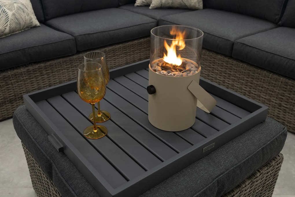 Atlanta wicker loungeset 5-delig – Organic grey - Garden impressions