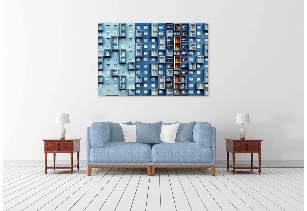 Goossens Schilderij City Blue, 148 x 98 cm