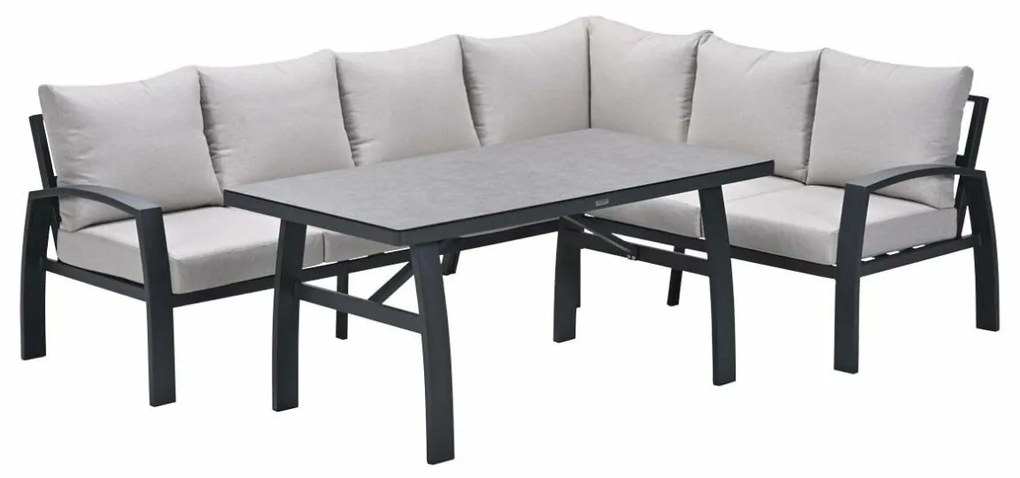 Garden Impressions Cameron lounge dining set 3-delig rechts - desert sand
