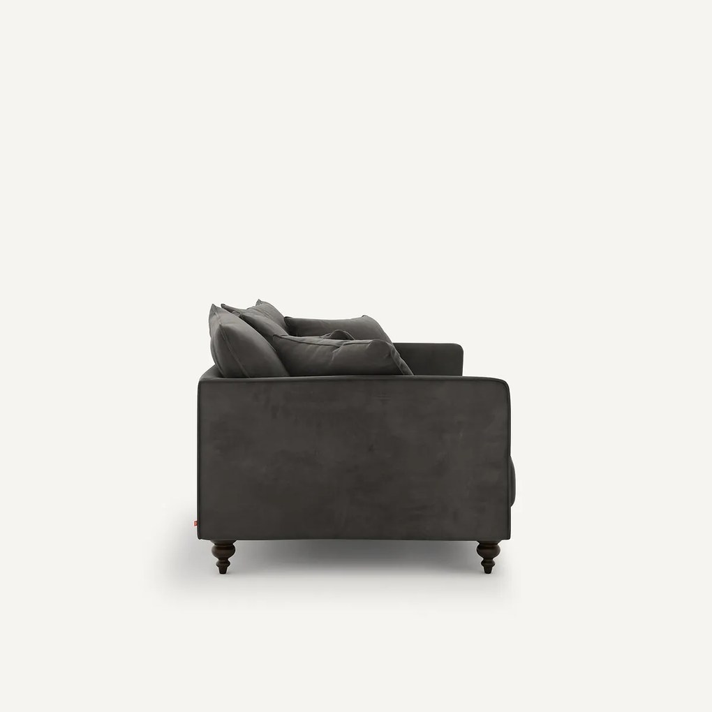 3-zits compacte fluwelen bank, Lazare