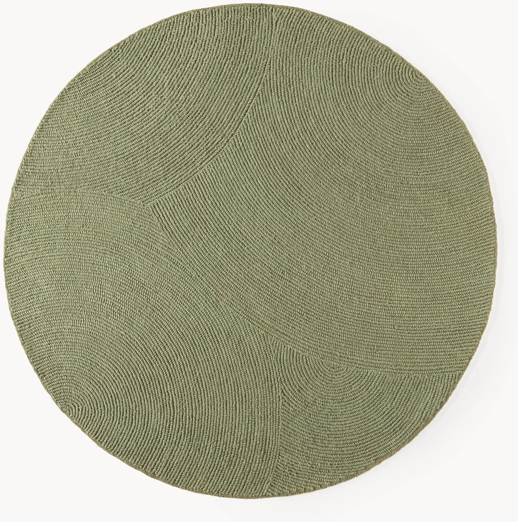 Rond handgetuft wollen vloerkleed Eleni