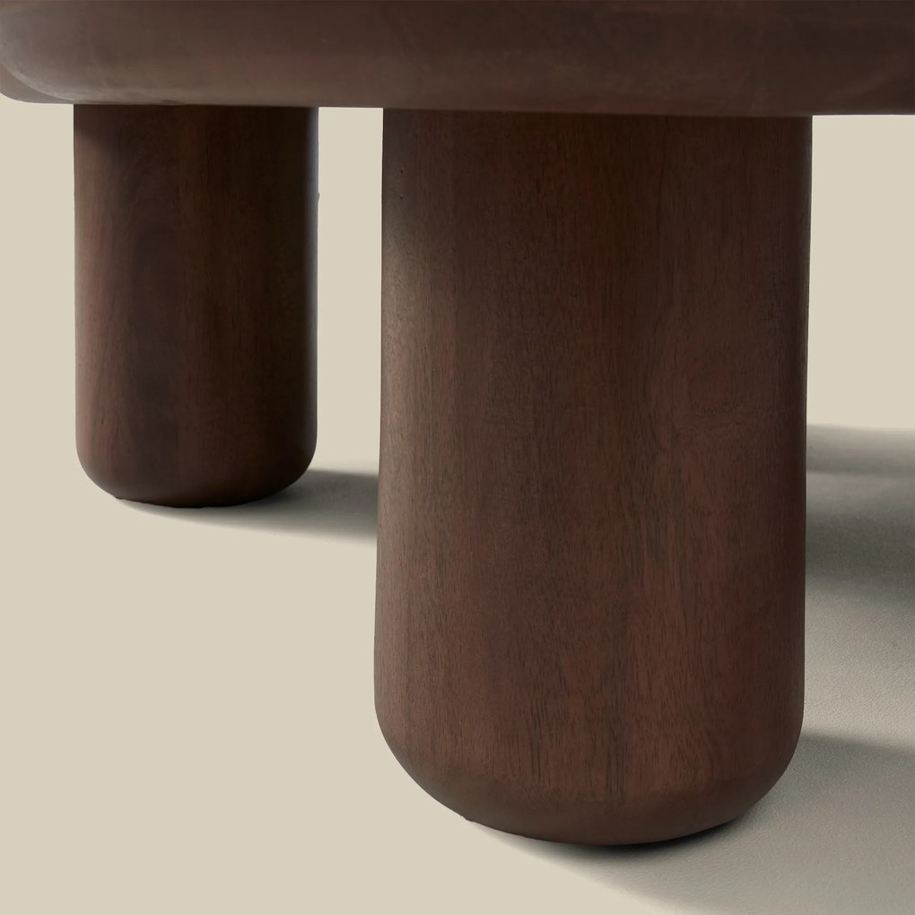 Walnoot Salontafel Organische Vorm - 116 X 89cm.